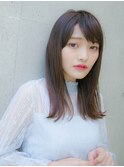 アッシュブラウンで清楚ヘア