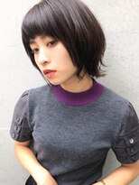 モリオ フロム ロンドン 成増店&nbsp;【morio成増/玉井】ボブルフ　暗髪　外ハネ