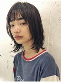 ミニウルフ#切りっぱなしボブ#美髪#ピンクブラウン