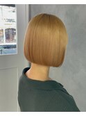 ハイトーンボブ×酸性縮毛矯正