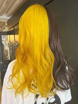 アルバム 銀座(ALBUM GINZA) ツートンカラー_チェリーブラウンフェミニンロング_ba413741