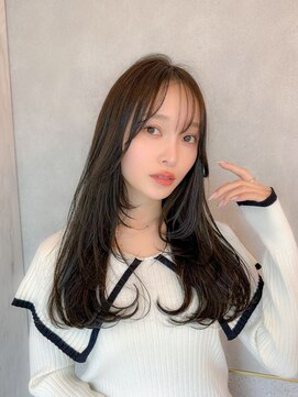 シーシンジュク 新宿南口(Sea shinjuku) 韓国前髪×ショコラアッシュ【新宿/髪質改善/ふんわりカール】