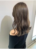 アッシュベージュ_ケアブリーチ_ハイライト