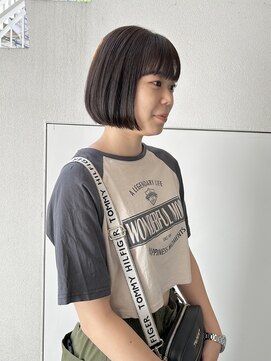 カサネ(casane) ミニボブ／ワイドバング／グレージュ