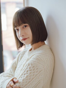 アン グラン(en gran) 大人可愛いナチュラルボブ前髪あり【20代30代40代50代◎】