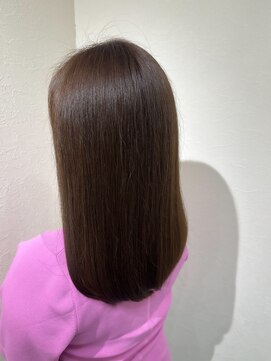 ヘアー ホスピタル ソアン(hair hospital soan) セミロング  ×  アッシュベージュ