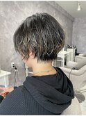 ハンサムショートくせ毛風スタイル/大人可愛いショート