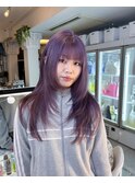 ラベンダーカラー × レイヤーカット