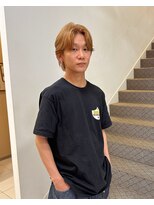 オリジン サロン(THE ORIGIN'S SALON)&nbsp;センターパートウルフ/名古屋メンズカット/ブリーチハイトーン