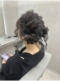 全席個室サロン／結婚式ヘアセットパーティヘアアレンジ編み込み