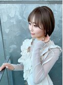 丸みショート×明るめカラー＊森本ひろか＊