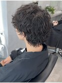 渋谷メンズ波巻きウルフパーマ/シャドウパーマ