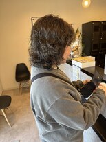 メデル(mederu)&nbsp;コテ巻き風デジタルパーマミディアムパーマボブパーマ大人可愛い