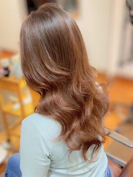 熊本韓国セミロング×コテ巻きパーマ×髪質改善