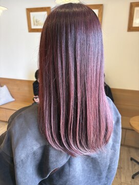 ラソヘアー(Laso hair) 艶々ワインレッド