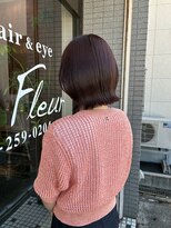 アンフルール(Un Fleur)&nbsp;ピンクブラウン×パツッとボブ