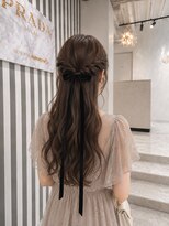 ヘアコレクション アンジュ(Hair collection Unge) ベロアリボン ハーフアップ
