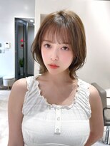 リブランド 銀座(REBRAND) ショートウルフ小顔ひし形オリーブベージュカラー