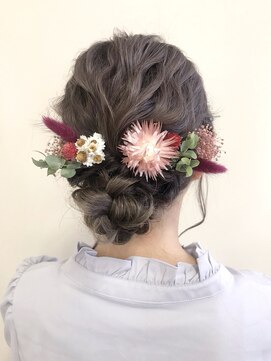 オウルヘアー(Owl hair) 【卒業式】袴ヘア☆ゆるふわシニヨン☆ドライフラワー