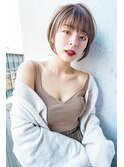 sungoose ショートボブニュアンスカラーセンターパート