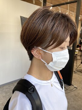 オレンジドロップ 長岡駅店(orange drop) 10代20代30代/丸みショート/カジュアル/刈り上げ/ベージュカラー