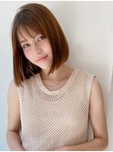 【BAYROOM】大人かわいいさらっとボブ×ミルクベージュ