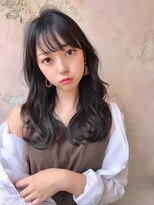 ロンドローズ 名古屋(Lond damaskRose)&nbsp;チョコレート 切りっぱなし イヤリングカラー 韓国ヘア 顔周り