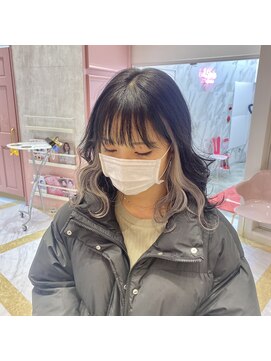 リー 梅田(Lee) インナーカラー×ホワイト