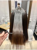 黒髪ロングストレートロブヘア暖色系カラー金髪ボブエギョモリ