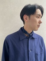 メンズサロン ブロック(Men's Salon bloc) センターパート　ツーブロック　アッシュブラック　爽やか　