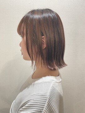 ノワ 三鷹店(Nowa) ボブ【切りっぱなし・ハイライトピンク】