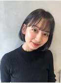 【竹之内蔵人】大人似合わせナチュラルボブ/透明感地毛風カラー