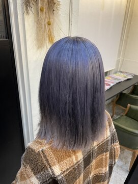 ボアップ 新居浜店(boappu) #ブリーチカラー #ブルー #シルバーカラー