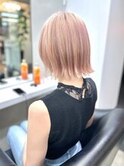 ピンクミルクティーブロンド☆ヘイリーボブ/心斎橋/南船場