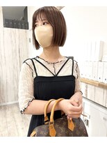 アトレ(attrait)&nbsp;＊プツっとタイトなミニボブ 馴染むハイライト 大阪 天王寺