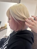 ネオヘアー 京成曳舟店(NEO Hair) インナーカラー/イヤリングカラーピンクカラー/ホワイトブロンド