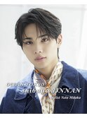 韓国ヘアカルマパーマカルマバングセンターパート黒髪ウルフ
