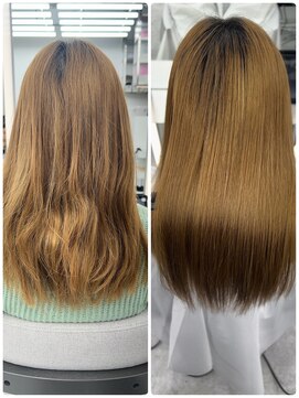 ビューブルー 亀戸錦糸町(VIEW BLUE) 美髪カールシアーカラーピンクブラウンエアリーロングセミディ