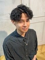 ラエレメン(Laere men)&nbsp;【波巻きパーマ】センターパート