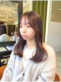 似合わせカット/レイヤー/透明感カラー/ローズブラウン