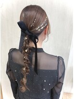 ヘアーサロン オリガミ(Origami)&nbsp;お呼ばれタイト編みおろしヘアアレンジ