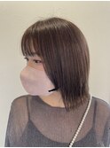 切りっぱなし×グレージュ