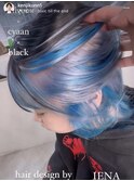 デザインカラーケアブリーチダブルカラー水色カラーペールブルー