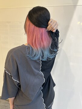 ネオンズ 札幌駅JR55ビル店(NEON´S) 【インナーカラー】　ピンク＆ブルー