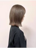 切りっぱなしボブショートボブタッセルボブ縮毛矯正ストレート
