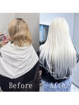 あるじゃんすー 神戸三宮店&nbsp;ホワイト#シールエクステ#Wカラー#韓国#レイヤーカット#