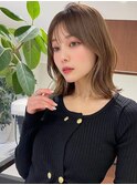 ハイライト白髪ぼかしダブルカラーインナーカラーショートボブ