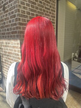 サラ ビューティ サイト 春日(SARA Beauty sight) 情熱レッド/色落ちオレンジ/ブリーチWカラー