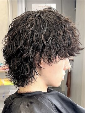 フィフス 大分(fifth) 大分つよめ波巻きスパイラルパーマメンズカットマッシュウルフ