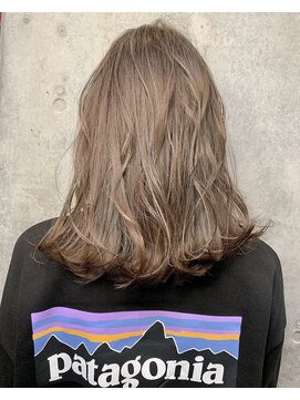 ユアーズヘア 日吉店(youres hair) 3Dハイライト　バレイヤージュ　ミルクティーグレージュ